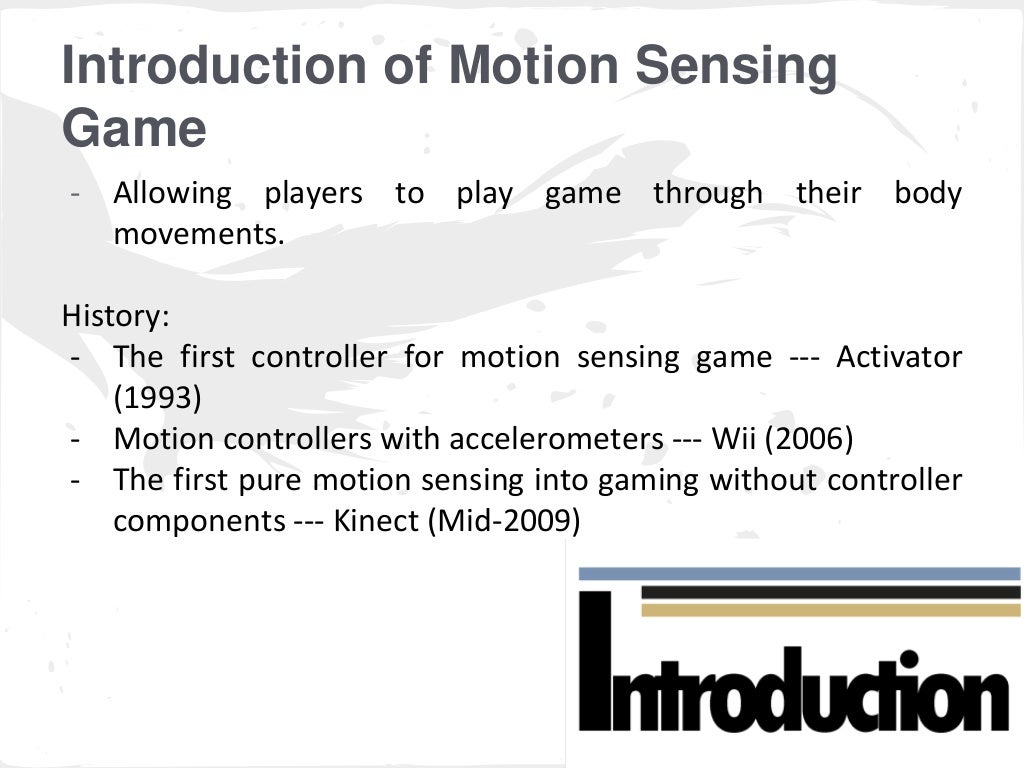 Motion sensing game