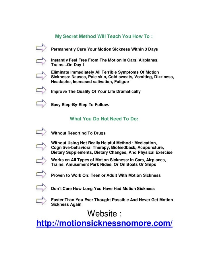 Permanently Cure Motion Sickness Within 3 Days