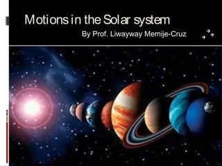 THE SOLAR SYSTEM by Prof. Liwayway
Memije-Cruz
 