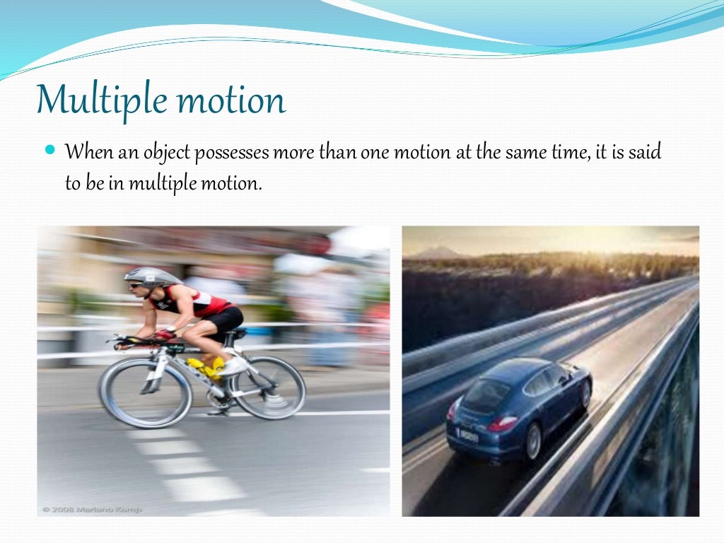 Motion, speed and velocity