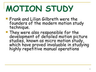 Motion Study Material Motion study & economy | PPT