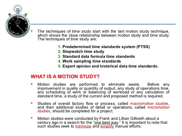 Motion & time study