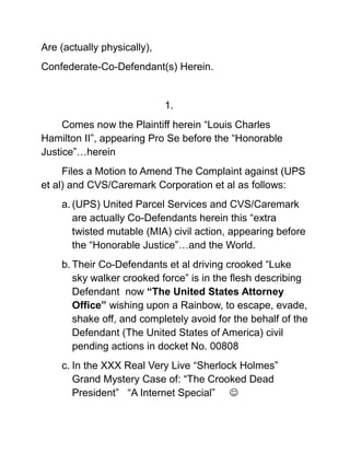 Motion to amend cvs