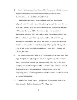 Motion to Schedule Trial (Speedy Trial Rights) | PDF