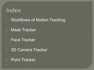 Motion Tracker Sample Design Motion Track in After Effects | PPTX