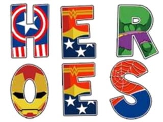 Letras SUPERHÉROES