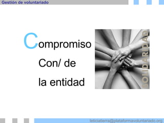 C ompromiso  Con/ de  la entidad 