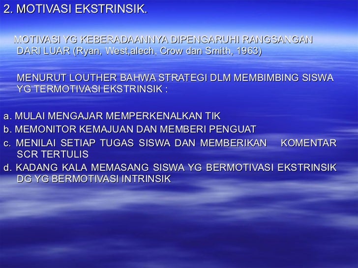 Motivasi Dalam Belajar