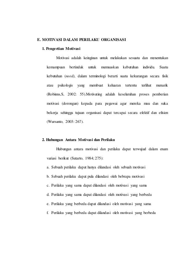 Motivasi Dalam Perilaku