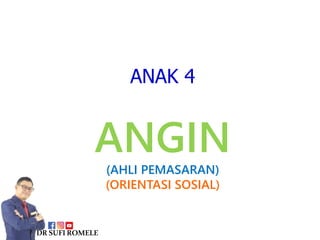 ANAK 4
ANGIN
(AHLI PEMASARAN)
(ORIENTASI SOSIAL)
DRSUFIROMELE
 