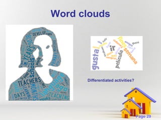 Word clouds

Differentiated activities?

Powerpoint Templates

Page 29

 