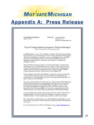 Appendix A:  Press Release 