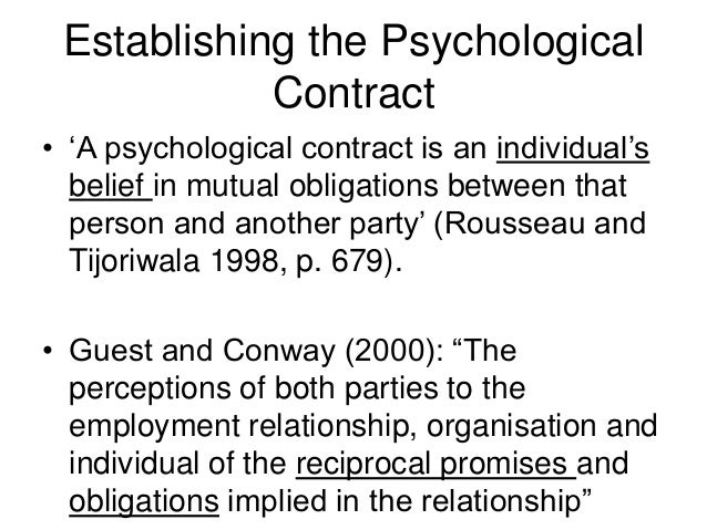 Motivation vs Psychological Contract