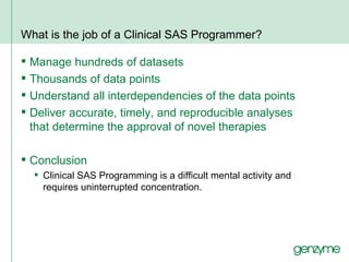 Motivating Clinical Sas Programmers | PPT