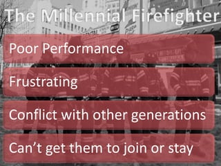 Poor Performance
Frustrating
Conflict with other generations
Can’t get them to join or stay
 
