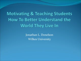 Motivating & Teaching Students How To Better Understand Final