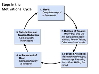 Steps in the
Motivational Cycle
 