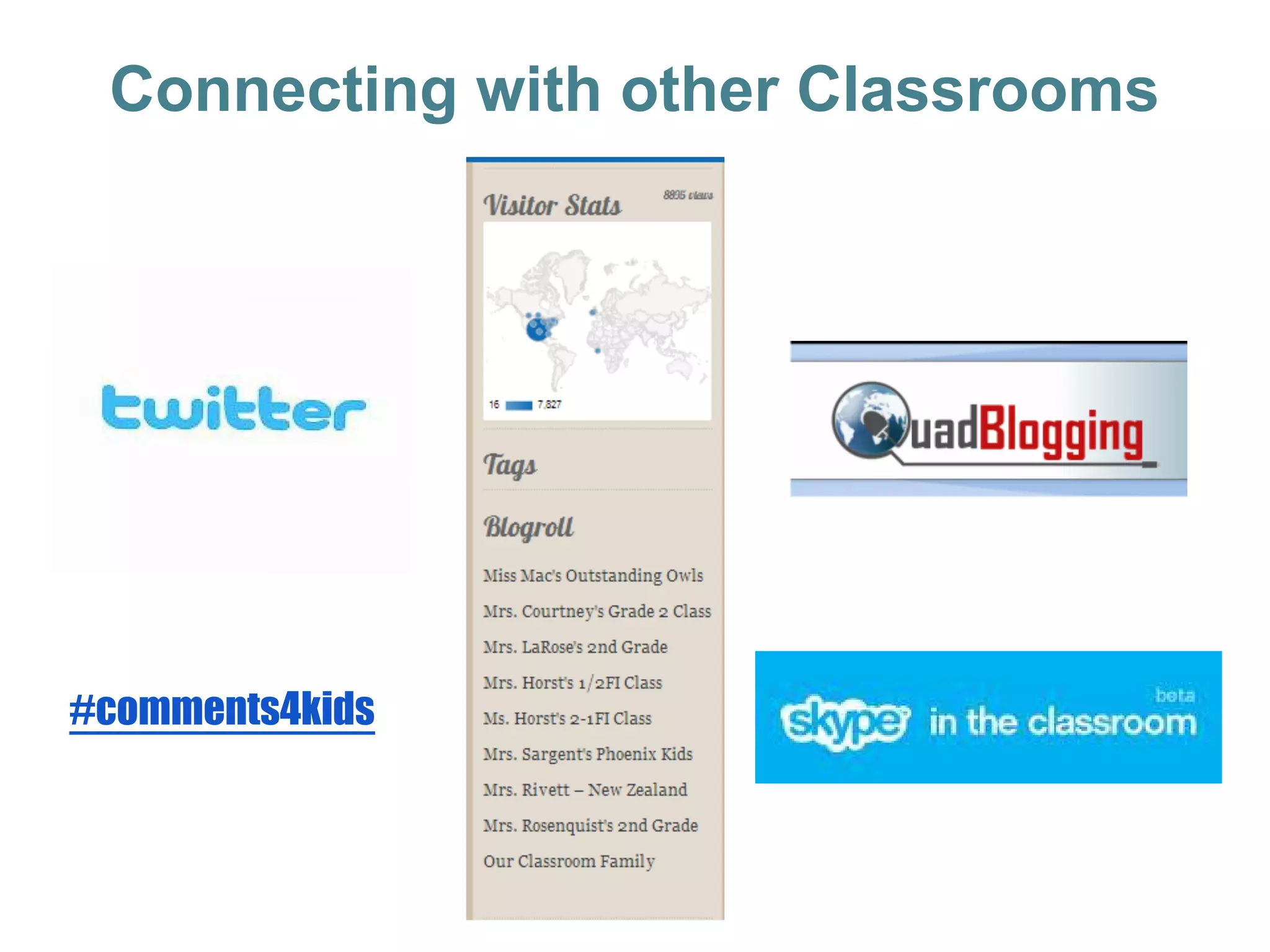 Connecting with other Classrooms
#comments4kids
 