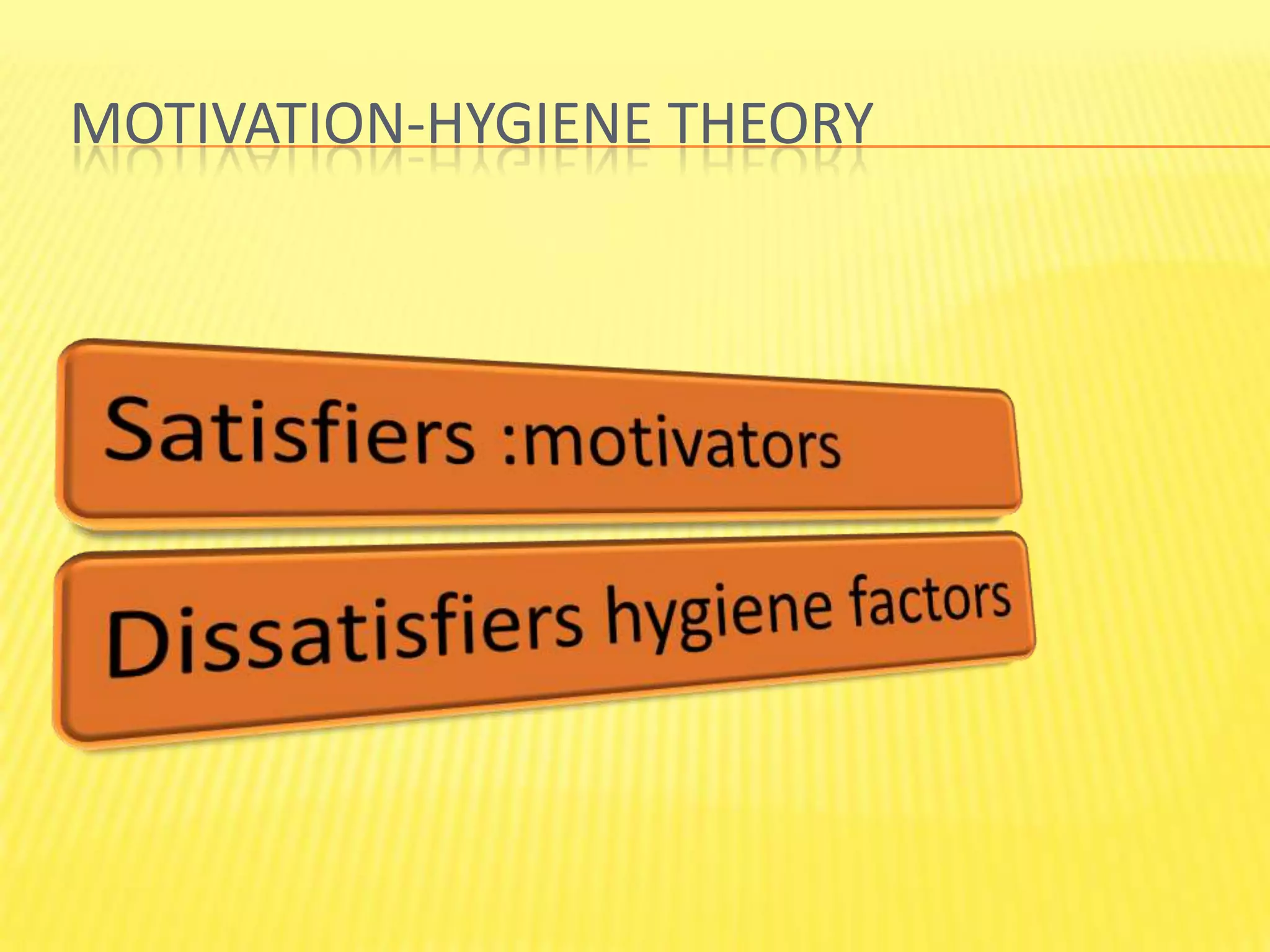  motivation-hygiene theory