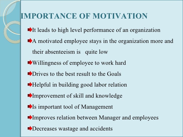 The Importance Of Motivation And Performance Management