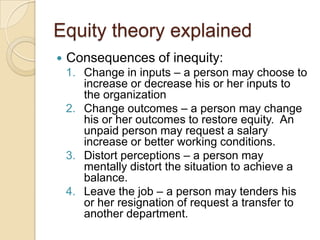Equity theory