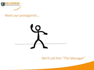 Meet our protagonist…  We’ll call him “The Manager” 