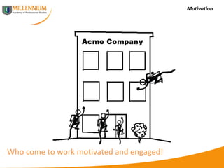 Motivation Who come to work motivated and engaged! 