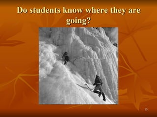 Do students know where they are going? 