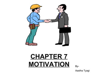 CHAPTER 7 MOTIVATION By- Aastha Tyagi 