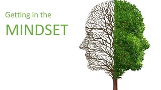GeTtInG iN ThE
Getting in the
MINDSET
 