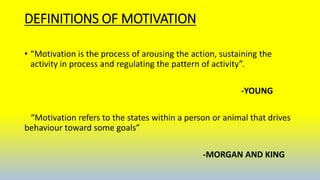 IMPORTANT OF MOTIVATION:
• Employees are motivated to perform allotted task, look for better ways.
• Motivated employee-mo...