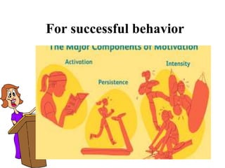 For successful behavior
 