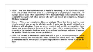 Deficiency Motivated Examples Motivation among students in cognitive psychology | PPTX