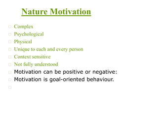 Motivation and Theories of Motivation | PPT