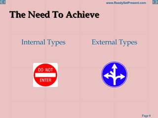 The Need To Achieve Internal Types External Types 