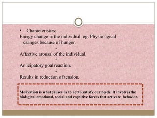 Motivation: Definition,process,cycle, reinforcement, punishment etc | PPTX