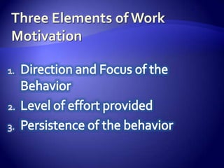 A MODEL OF MOTIVATION