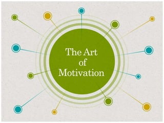 The Art
of
Motivation
 