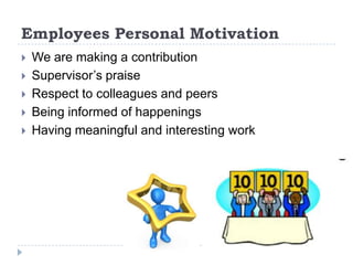 Rewards for motivating employees and global implications