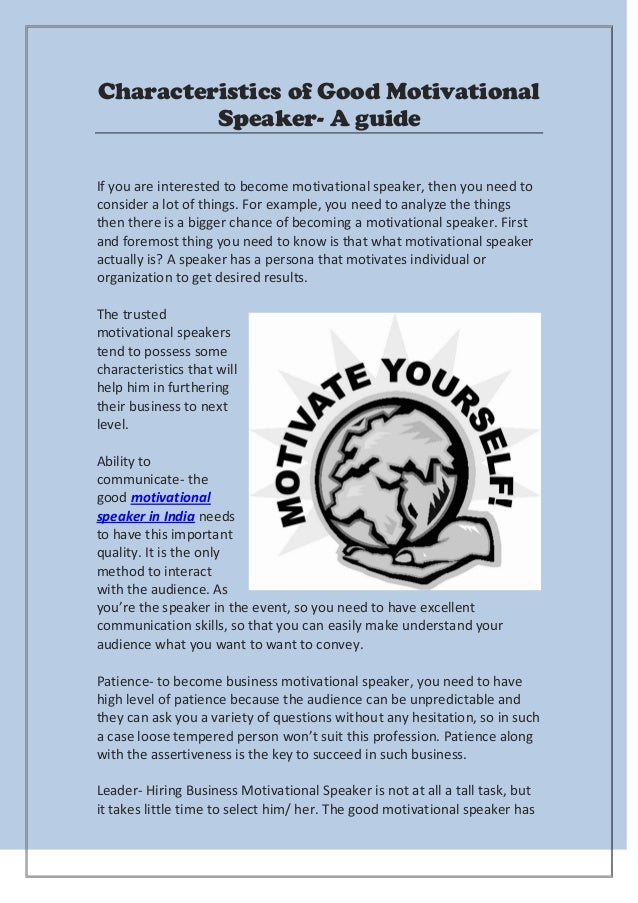 quality of good speaker