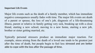 Significant Life Events Example Motivational and Emotional Processes (UNIT - XIV).pptx