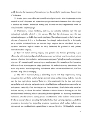 Motivational factors in learning an L2. A study on intrinsic/extrinsic ...