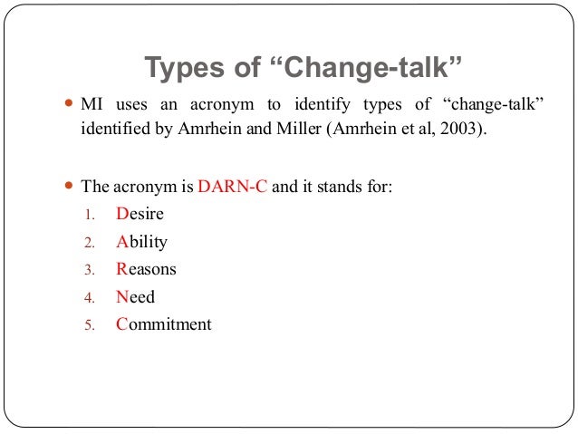 Motivational interview