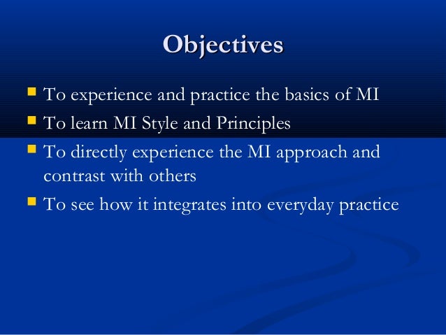 motivational interviewing training