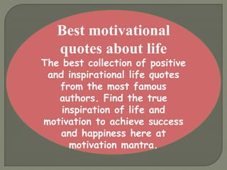 Motivational quotes about life
