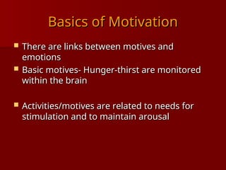 Motivation and Emotion new.ppt For Bs Psychology | PPT