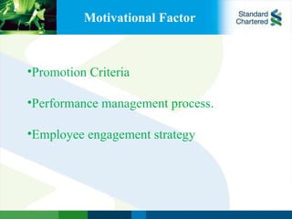 Motivational Factor Promotion Criteria Performance management process. Employee engagement strategy 