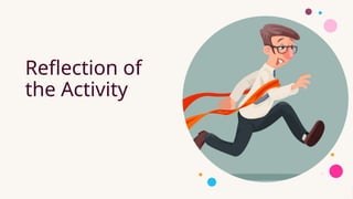 Reflection of
the Activity
 