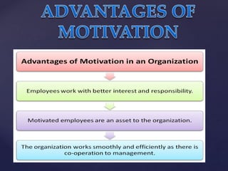 Motivation organization Behavior  (OB)
