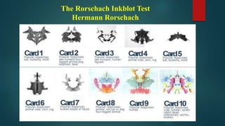 The Rorschach Inkblot Test
Hermann Rorschach
 